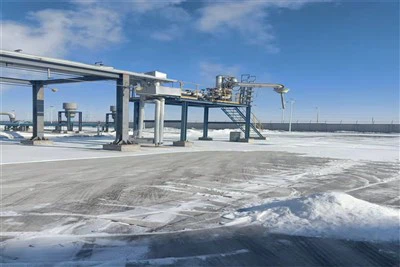 Skid de dosage à chargement par le haut d'un seul côté